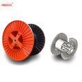 Corrugated steel cable reel